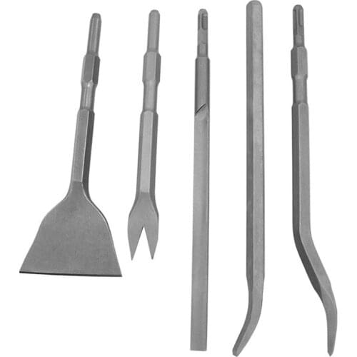 350MM 400MM Electric Hammer Chisel Set Hex /Square Shank Hammer Drill Bit V Shovel Elbow Pry Motor Removal Tool Tile Chisel