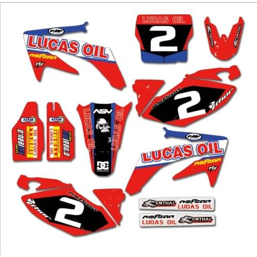 Motorcycle Decals Graphics Sticker Kit for Honda CRF250R CRF250 CRF450R CRF450 CRF 250R 250 450R 450 2004-2009