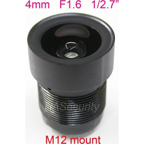 4mm 1/2.7" format F1.6 aperture M12 mount Lens ( optional 2MP or 5MP )