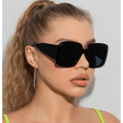 2021 New Fashion Oversized Square Sunglasses Women Brand Designer Vintage Leopard Sun Glasses Female Driving Shades Oculos UV400