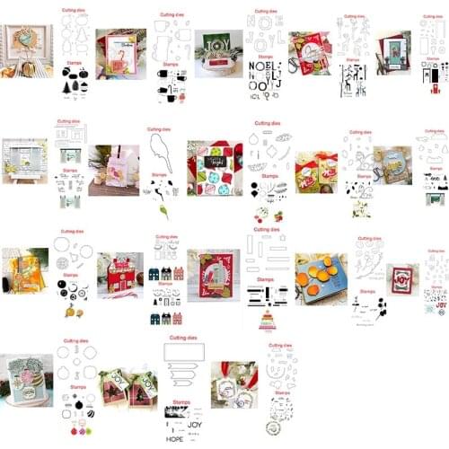 Fall Winter Collections Metal Cutting Dies&cordinating Stamps for Scrapbooking Craft Die Cut Card Making Embossing Stencil