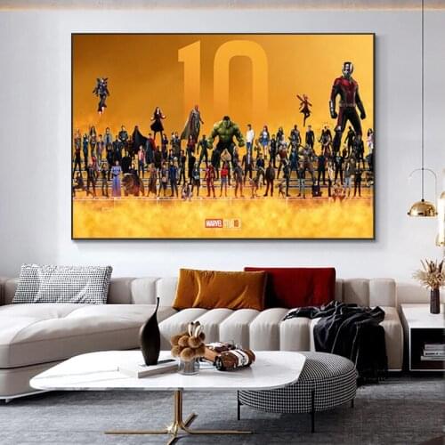 Full Drill Diamond Painting Marvel Movie Creative 10th Anniversary Collection Diamond Embroidery Mosaic Picture Rhinestone Gift
