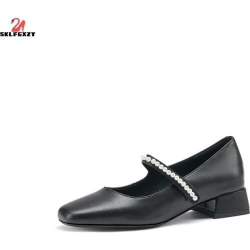 SKLFGXZY Ms. Dress Shoes Women Genuine Leather Cowhide Womens Shoes Professional Wedding Party Shoes