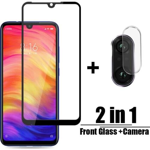 2 in 1 Camera Glass For Xiaomi Redmi note 9 pro max Tempered Glass Screen Protector For Redmi 8a note 8 7 pro Protective Glass