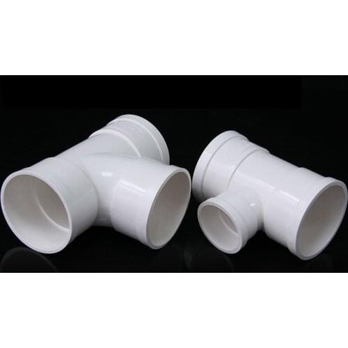 Gogo PVC plastic pipe three way tee pipe fittings drain pipe reducer connector 50mm 75mm pvc pipes prices