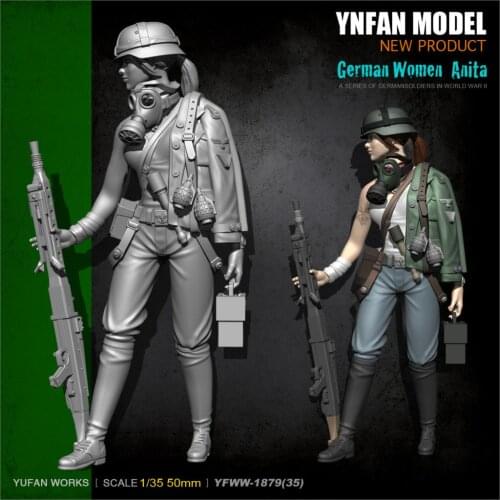 YuFan Model 1/35 Resin Kits female soldier self-assembled YFWW35-1879