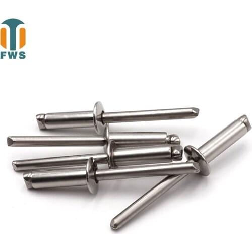 50 PCS M3.2 5-14mm Stainless Steel DIN EN ISO 15983 GB /T 12618.4 Open End Blind Rivets Pop Rivets With Protruding Head
