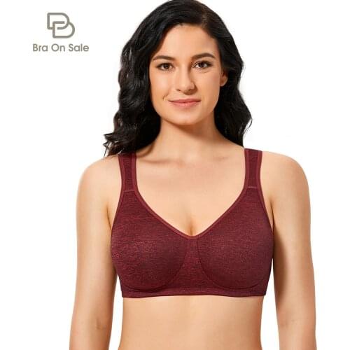 Womens Wireless Bra Minimiser Plus Size Unlined Comfort Smooth