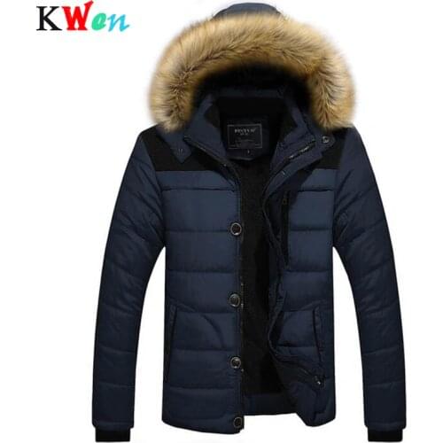 2019 New Arrival Warm Winter Jacket Men Hooded Casual Slim Parka Brand Mens Coat Warm Down Plus size M-5XL