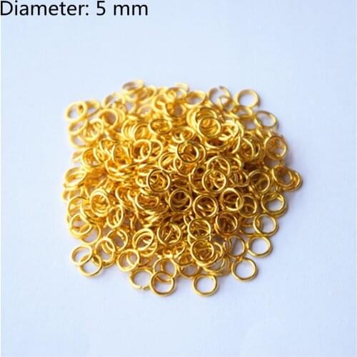 5MM 500PCS Opening Jump Rings Beading Handemade Jewelry Making 18KG Yellow Gold Filled Components Gold Jump Rings