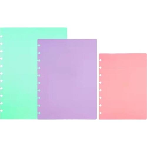 A5 Colorful Index Mushroom Hole Loose-leaf Separator Page ,Fill Inner Pages 40sheets and Creative Notebook Cover and Disc Arc Bi