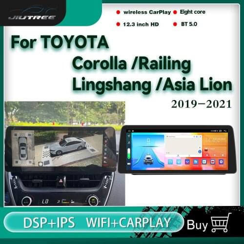 12.3 Inch Screen 128G Android Car Radio For TOYOTA Corolla Railing Lingshang Asia Lion Stereo Multimedia Player GPS Navigation