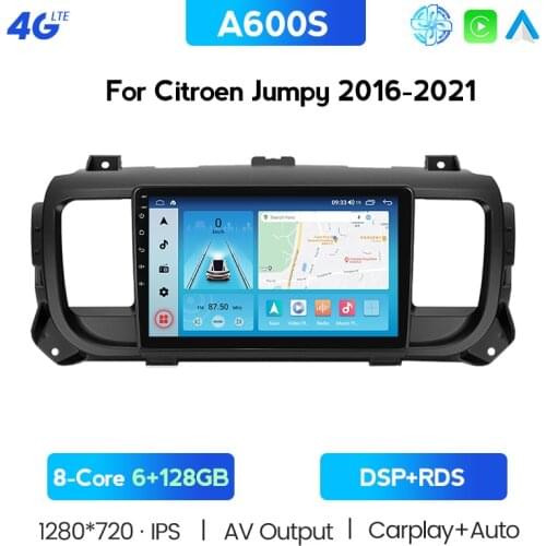 RDS DSP Android 10 For Citroen Jumpy 3 SpaceTourer 2016-2021 Car Radio Multimedia IPS Touch Screen Navigation GPS Stereo BT