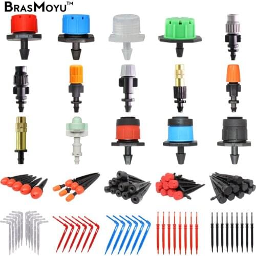 BRASMOYU Variety Style Adjustable Irrigation Sprinkler Garden Emitters Stake Dripper Micro Spray Rotating Nozzle Watering Arrow