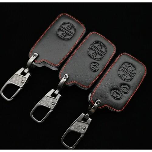 Genuine Leather Car Key Case For Toyota Avalon Auris Camry Rav4 Yaris Verso 2012-2018 Keyless Remote Fob Protector Cover Bag