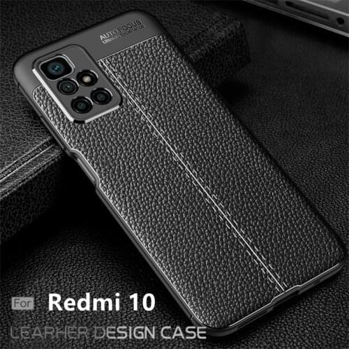 For Cover Xiaomi Redmi 10 Case For Redmi 10 Capas Coque Phone Bumper Shockproof Back TPU Soft Leather For Fundas Redmi 10 Cover
