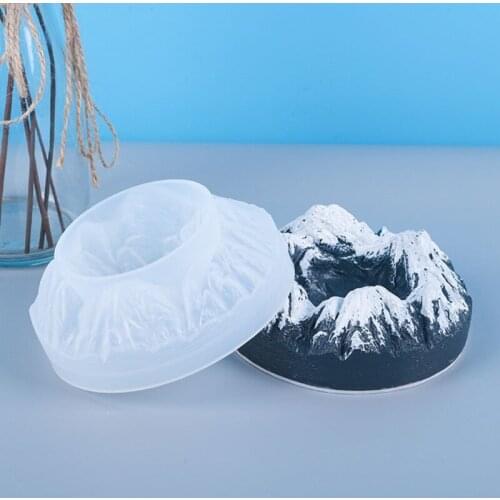 DIY Crafts Crystal Epoxy Resin Mold Small Snow Mountain Ornament Silicone Mould