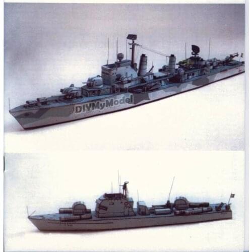 DIYMyModeI Swedish Haran class destroyer and seven star torpedo boat DIY Handcraft Paper Model Kit HandmadeToy Puzzles