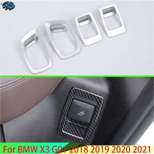 For BMW X3 G01 2018 2019 Car Accessories ABS Interior Inner Seat Adjustment Switch Knob Button Cover Trim