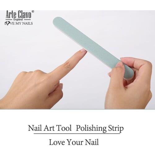 Arte Clavo 1PCS Green White Nail Art File Buffer Manicure Tool Sponges Double Sides DIY Personal Polishing Strip Nail Care Salon