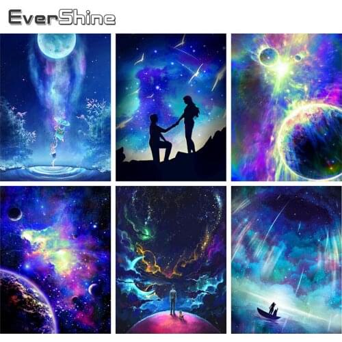 Evershine Diamond Painting Kit Landscape Diamond Embroidery Cross Stitch Picture Of Rhinestones Mosaic Home Decoration