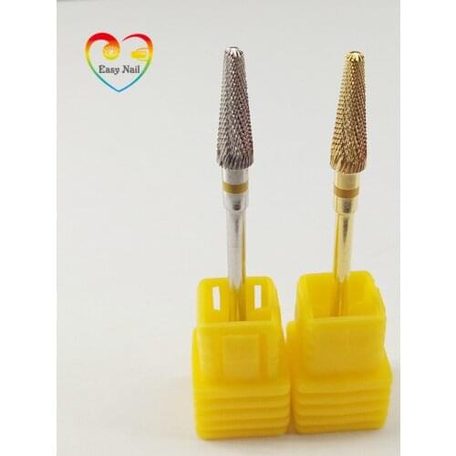 1pcs 2colors Pro-XF Tungsten Carbide Nail Drill Bit 3/32" Rotate Burr Bits For Manicure Nail Drill Accessories Milling Cutter