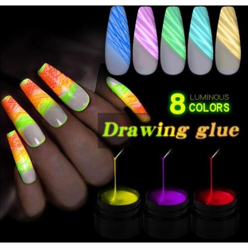 Luminous Night Shinning Sunlight Stretch drawing glue gel polish Semi-permanent nail polish Varnish hybrid for stamping