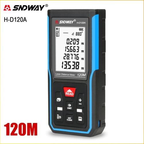 SNDWAY Laser Distance Meter Rangefinder 120m 100m 70m 50m Laser Distance Digital Ruler Trena Laser Tape Measure Range Finder