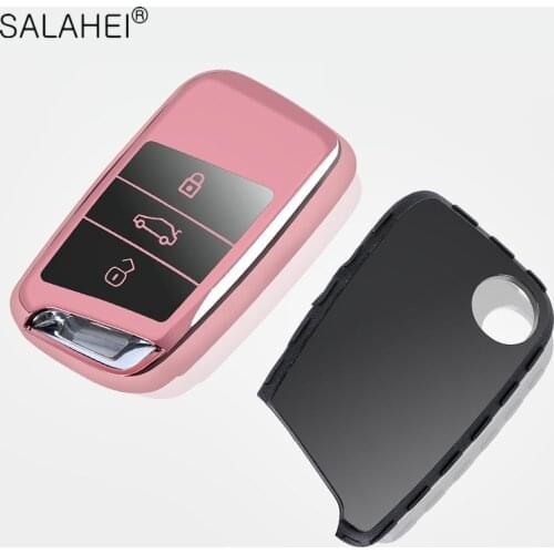 Soft TPU Car Smart Key Case Cover Holder Shell Fob For Volkswagen VW Magotan Passat B8 Golf For Skoda Superb A7 Auto Accessories