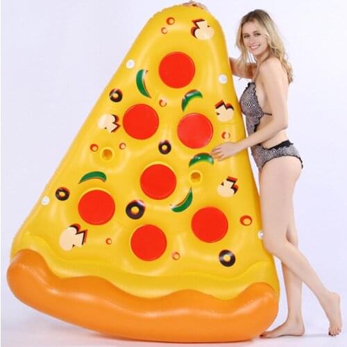 Summer water inflatable swimming pizza floating row floating bed pvc floating row swimming ring inflatable recliner thickening