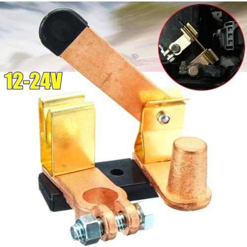 12V-24V Car Battery Cut Off Shut Off Switch Top Post Terminal Battery Disconnect Knife Blade Switch for Power Failure Protection