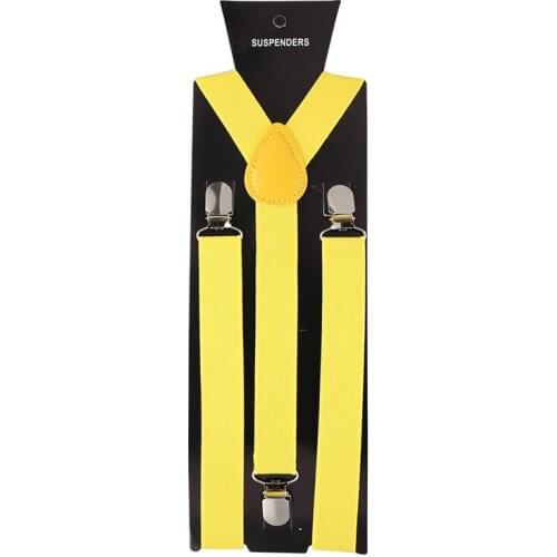 40 Color Elastic Leather Suspenders Men 3 Clips Vintage Braces Mens Women Suspender For Trousers Wedding Suspension For Skirt