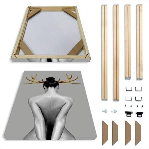 Simple DIY Paint By Numbers Frame Wooden Frame and Advanced Craft Frame Solid Wood Wall Frame Camphor Wood Composite Decoration