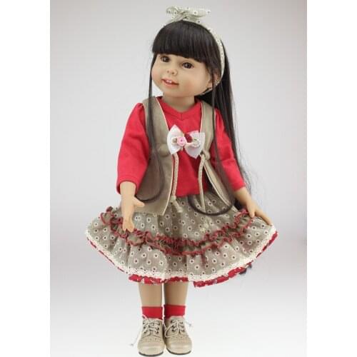 18" Silicone vinyl Reborn baby dolls very soft sleeping girl doll handmade lifelike fashionable baby gift new design