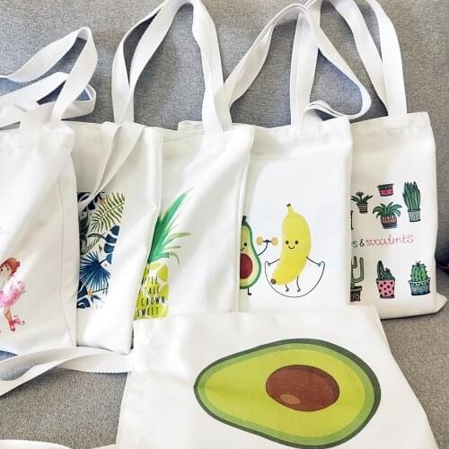 Cartoon Fruits Pencil Bag Shopping Bags Girls Fashion Casual Pacakge Hand Bag Book Bag Gift for Teacher File Bag