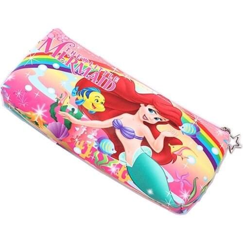 Disney cartoon mermaid coin bag baby girls pencil case stationery cute girl hand bag children gift school supplies
