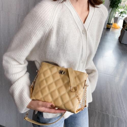 Shoulder Bag Woman Crossbody Bags for Women Handbag Chain Purse PU Leather Fashion All-match Designer Bag Female Diamond Lattice