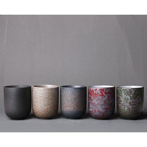 Retro Japanese ceramic cup Kung Fu tea set personality creative stoneware master cup handmade creative exquisite small tea bowl