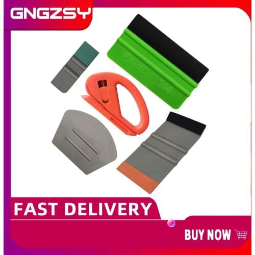 Carbon Fiber Vinyl Film Sticker Wrapping Tools Kit Auto Car Wrap Suede Felt Squeegee Scraper Cutter Installing Tools Kit K128
