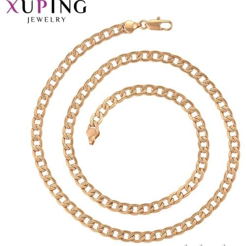 Xuping Rose Gold Color Plated Trendy for Girls Long Section Necklace Jewelry Valentines Day Gifts 45354