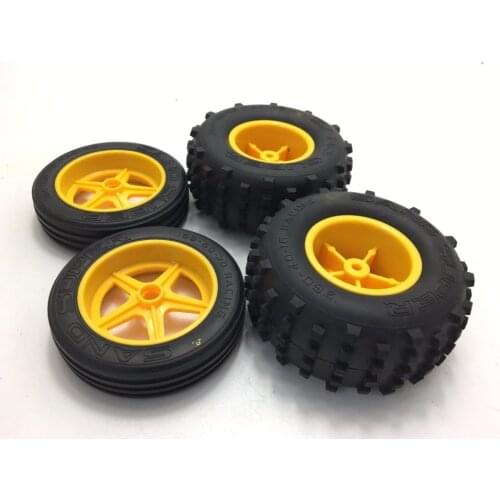 Kyosho KYOSCT002S Yellow"Sand Super" Rear Tire (Soft) good year Tire and Rim x4