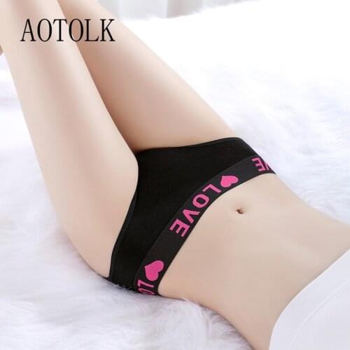 1Pac Cotton Women Briefs Letter Underwear Sexy M-2XL Female Confortable Underpants Plus Size Panty Fashion Ladies Low Waist