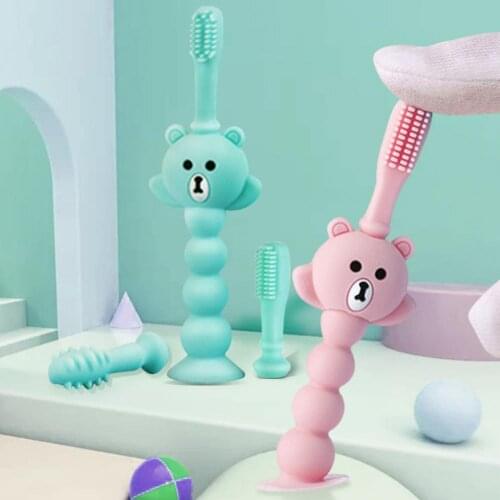 Creative Baby Toothbrush Cartoon Handle Oral Care Non-slip Kids Mouth-Cleaning Manual Toothbrush Toddler Cleaning Supplies