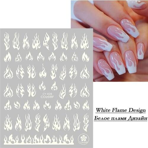 1pcs 3d Luminous Nail Stickers Flame Butterfly Star Moon Summer Design Glow In The Dark Sliders Manicure Decorations