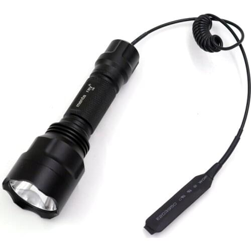 1000lumens C8 CREE XM-L2 U3 12x7135 1-Mode (on/off) 4200mA LED Hunting Flashlight Torch Camping Lamp with Tactical Remote Switch