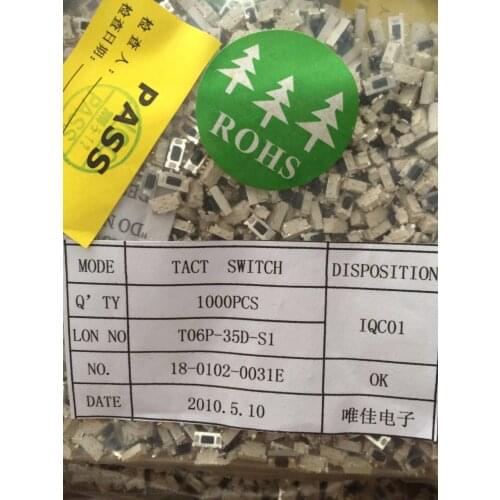 3*6 Big Beibei 3*6MM Tact Switch Side Button Micro Switch Patch Button 45/k