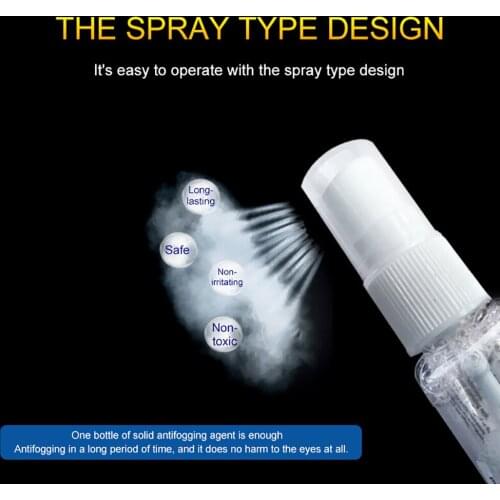 Anti-fogging Agent Liquid Solid Anti-fog Agent Spray for Swimming Goggles Diving Masks for Glass Lens Can Use When Add Water