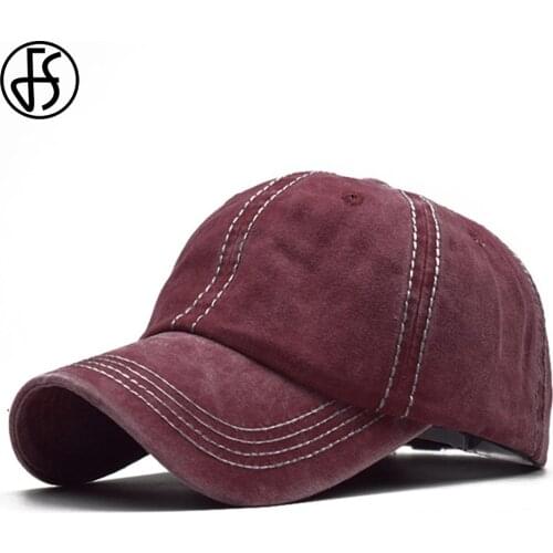 FS Women Men Wine Red Summer Hat Solid Baseball Cap Fashion Streetwear Unisex Snapback Dad Hats Hip Hop Casquette 2020