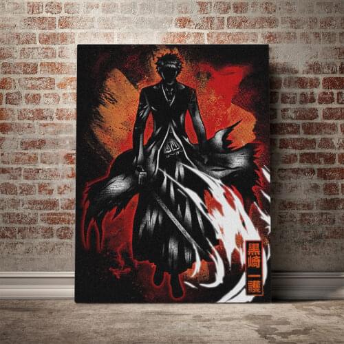 Ichigo Bleach manga art work poster Canvas Wall Art Decoration prints for living Kid Children room Home bedroom decor painting