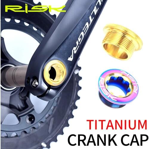 RISK Road MTB Bike Bicycle M20x8 Titanium Alloy Chainwheel Crank Arm Lid Cover BB Bottom Bracket Fixing Bolt Screw For Crankset